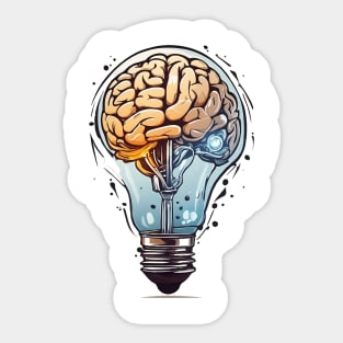 Bulb brain Sticker